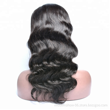 Wholesale 12a Grade  Human Hair Wigs Body Wave Brazilian Virgin Human  Hair 360 Lace Wig With Baby Hair